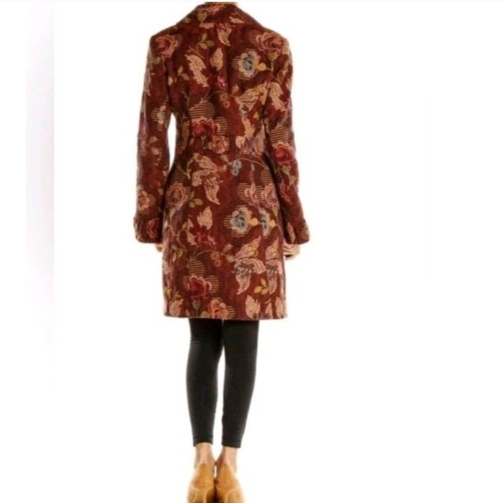 CAbi Womens  Jacobean‎ Floral Brocade Tapestry Coat Size 10  NWOT - Picture 4 of 11